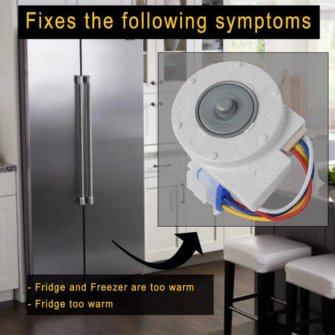 Plug And Play Evaporator Fan Motor For Frigidaire Electrolux Refrigerators Exact Fit Replacement in kitchen setting