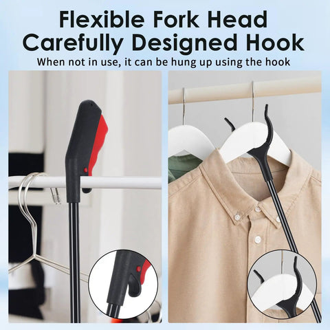 Two Pack Grabber Tool With 360 Degree Rotating Jaw For Easy Trash Pickup And Reach Lightweight Ergonomic Grabber For Seniors Gardening And Household Tasks
