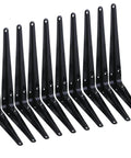 10 Pack Heavy Duty 12 Inch Shelf Brackets Set for Wall Mounting L Shaped Metal Brackets for Floating Shelves, Stainless Steel