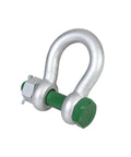 Built Tough 1 Inch Bolt Type Anchor Shackle With Green Pin Galvanized Steel For Hoisting And Rigging WLL 8.5 MT Pin Diameter