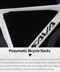 Close-up of white carbon frame on Carbon Siber Road Bike With Ultegra Di2 8170 Wireless Shifting 24 Speed Road Bicycle 44Cm.