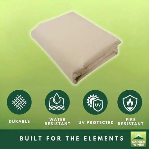 RipLock 350 Reinforced Replacement Canopy Top for Tangkula 7 Foot Grill Gazebo Models AM3278HM AM3277HM OP70381 OP70381CF Beige