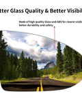 Passenger Side Mirror Replacement Glass For Volkswagen Golf Mk7 GTI R SportWagen Alltrack Jetta heated right side, forest road reflection