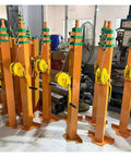 Rock Solid Manual Telescopic Lift Pole With Heavy Duty Mechanical Winch For Emergency Lighting Mount And Roof Access Built From Corrosion Resistant Carbon Steel, multiple units displayed.
