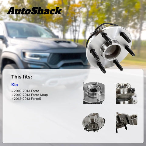 Rear Wheel Hub Bearing Assemblies With ABS Replacement For 2010 To 2013 Kia Forte And Forte Koup Left And Right 2 Piece Set