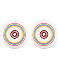 Lollipop Boardwalk Inline Skate Wheels 2 Pack 85A Polyurethane Indoor Outdoor Grippy 72mm Roller Blade Wheels shown front view