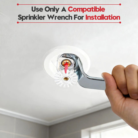Top Tier Two Pack Pendent Fire Sprinkler Heads Built Hella Solid Featuring Half Inch Npt American Threads For Straightforward Residential Or Commercial Jobs Ul Cul Fm Certified Gear You Want, installation with compatible wrench.