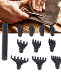 8 Piece Leather Stitch Punch Chisel Set With Interchangeable Claw Heads 4 5 6mm High Carbon Steel for DIY leather craft