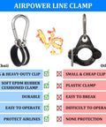 Comparison of Real Deal 304 Stainless Steel Air Line Clamp Hanger Bracket Assembly 2 Pack with competitors; highlights durability and size.