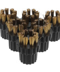 Heavy Duty Replacement Steam Cleaner Brush Heads 6 Pack Tough Nylon Bristle Mop Attachments detailed view of bristles.