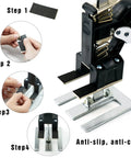 EnryKuo 15.5-inch labor-saving arm jack front view; black two-pack furniture lifter with anti-slip pads