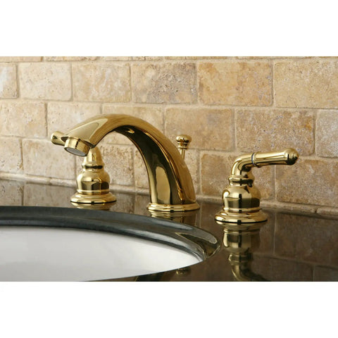 Magellan Widespread Bathroom Faucet 8 Inch Adjustable Center Polished Brass Solid Brass Construction Drip Free