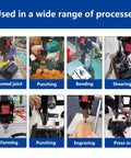 Rock Solid 640kg Manual Arbor Press With Adjustable Height And Ductile Cast Iron Base in various applications like punching, shearing, and forming.