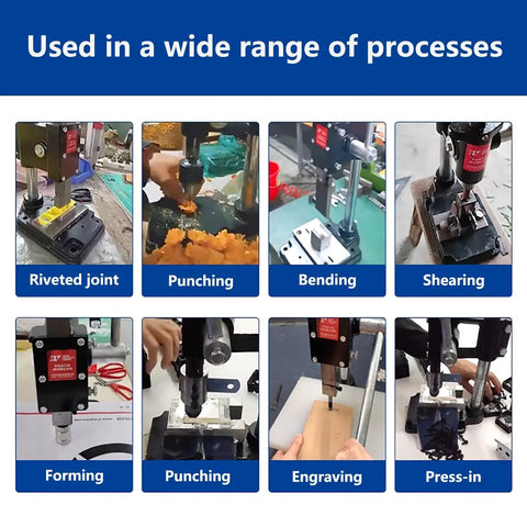 Rock Solid 640kg Manual Arbor Press With Adjustable Height And Ductile Cast Iron Base in various applications like punching, shearing, and forming.