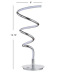 Gold 19.75 Inch Modern Scribble Dimmable Integrated LED Table Lamp With 3 Way Touch Sensor for style and decor.
