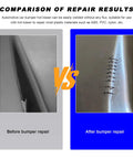 Comparison of bumper repair using Hot Staples Welding Rods Kit, 1000 Pcs Wave-Style Staples for Plastic Repair.