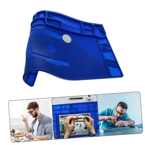 Insulated Magnetic Work Mat For Electronics Repair, Antistatic Soldering Pad, Heat Resistant Silicone Pad for DIY Projects