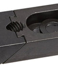 Nuzzler Black Oxide Edge Clamp in 1018 Steel with standard grip showing double action adjustable nose, washer included