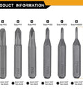 12 Pc Magnetic Phillips Screwdriver Bit Set PH2 Through PH0000, 4mm Hex Shank, 28mm Length, S2 Tool Steel displayed in a row