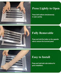 Heavy Duty Removable Access Panel With Detachable Hatch And Louvered Gable Vent For House Wall Or Workshop Stainless Steel 26x35 Inch installation process with instructions.