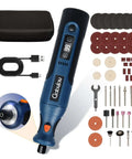 Cordless Rotary Tool Kit Mini 7.4V USB Rechargeable 12 Speed Power Drill w/ 51 Accessories for DIY Crafts and Jewelry Making
