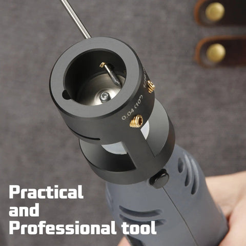 Close-up of a handheld 120V TIG Tungsten Sharpener Grinder Pro Grade For TIG Welding with Flat Grinding Block