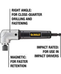 Right Angle Drill Attachment With Magnetic Compact Ergonomic 90 Degree Adapter For Impact Ready Performance, metal gear case