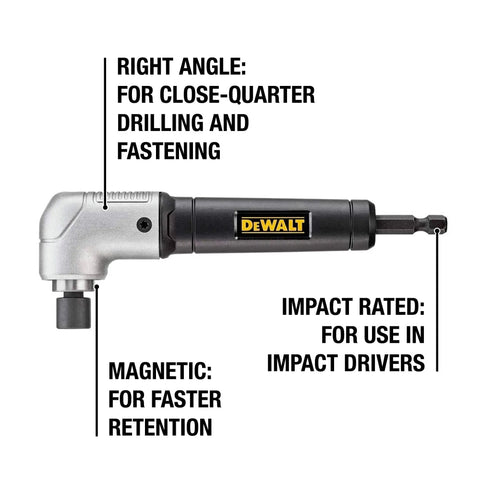 Right Angle Drill Attachment With Magnetic Compact Ergonomic 90 Degree Adapter For Impact Ready Performance, metal gear case
