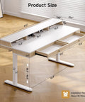 Sit Stand Desk With Drawers And Shelves 47 By 23.6 Inch Electric Height Adjustable Standing Desk With Storage Memory Presets