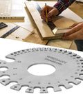 Pro Grade Stainless Steel Round Hole Diameter Gauge For Wires And Rods, Precision Measuring Tool in woodworking setting