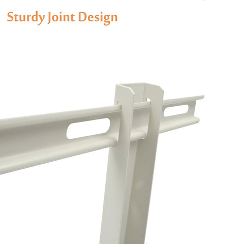 Close-up of sturdy joint design on Universal Outdoor Wall Mount Bracket for Ductless Mini Split Air Conditioner Heat Pump Systems