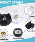 Replacement Gear Set For MB1001 Blender 250W Includes Two Plastic Gears And Four Rubber Gears Blade Not Included