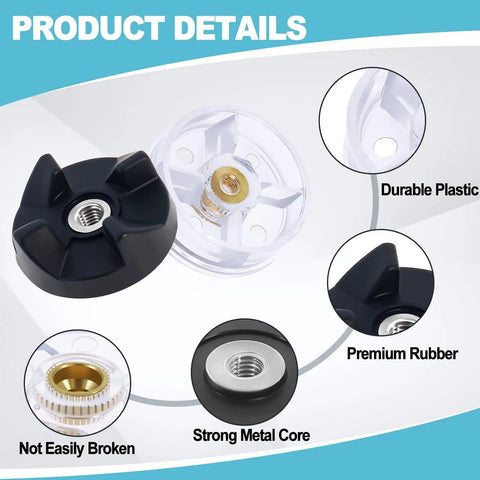 Replacement Gear Set For MB1001 Blender 250W Includes Two Plastic Gears And Four Rubber Gears Blade Not Included
