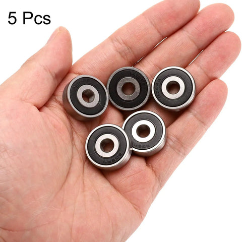 Hand holding 636-2RS Deep Groove Ball Bearing 6x22x7mm 5 Pack Chrome Steel With Double Rubber Seals Lubricated Precision Bearing