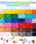 11000 Piece Fuse Beads Kit With 36 Colors for Totally Creative Crafting for Girls Aged 5 to 12 organized by vibrant hues.