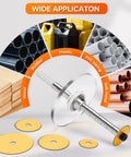 Inside PVC Pipe Cutter Kit With Adjustable Depth Gauge And Scale, Precise Internal Cutting Tool With Five Saw Blades, shown on various materials
