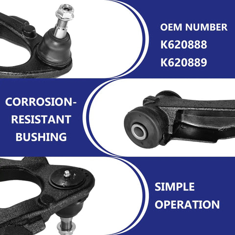 12pcs Front Suspension Control Arm Set For 2007 Through 2014 Chevy Tahoe Direct Fit OE Replacement Front Left And Right Arms For A Smooth Quiet Ride And Easy Bolt On Install, black steel arm with ball joint and bushings