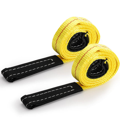 4 Pack Lifting Sling Straps 6 Ft By 1 In Durable Nylon Tow Straps With 2 Flat Eye Loops Heavy Duty Rigging Web Sling 3300 Lb Break Strength