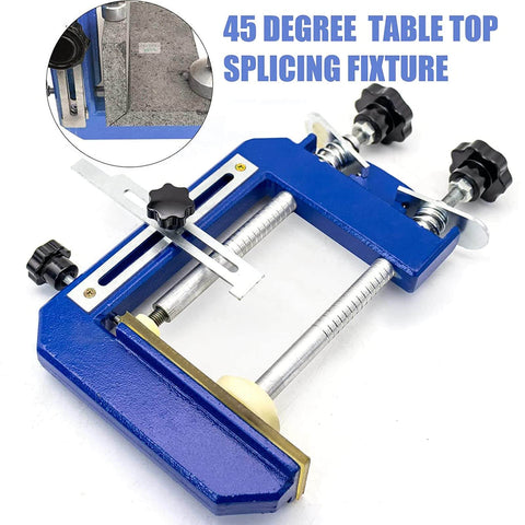 2-Pack 45 Degree Stone Mitre Clamp for granite and marble countertops, blue, 320x200mm, max height 130mm, pro-grade splicing fixture