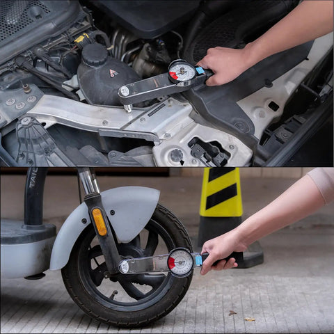 Dial Indicator Torque Wrench For Auto Assembly, 0 To 100 Newton Meter, Bidirectional Operation, Half Inch Drive Indicating Torque Meter, Durable Alloy Steel Build, Easy Zero Adjustment, Great For Precise Torque Testing on car and scooter fasteners