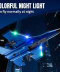 RC Plane For Kids And Adults Easy To Fly With Gyro Stabilizer 2.4GHz Remote Control Aircraft Jet Helicopter Fighter at night