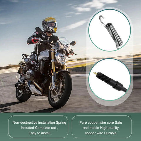 Rock Solid Universal Motorcycle Rear Brake Light Switch With M12x1.5 Threads And Heavy Duty Spring Kit shown on a bike rider.