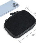 EDC Pocket Organizer Pouch With DIY Patches Area Nylon Utility Pocket For Everyday Carry next to smartphone, size 6.7x5x1.5 inches