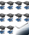 10 Piece Mid Clamp Kit For Solar Panels Compatible With Unistrut Rails 30mm And 35mm Aluminum Brackets Includes M8 Screws
