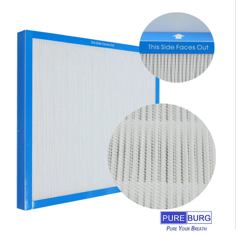 HoMedics air purifier H13 True HEPA filter, close-up on 2 Pack Replacement Filter For HoMedics Total Clean AF-20 AP-25 AR-20 Air Purifiers.
