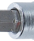 One Quarter Inch Drive Bit Socket Torx T35 T-Star Knurled Chrome Vanadium Steel Satin Chrome Plated 38mm Length For US Cars Door Covering
