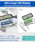 Digital Caliper 12 Inch With Large LCD Screen For Inch Millimeter And Fraction Conversion 0 To 300 Millimeters display comparison.