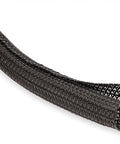 General Purpose One Quarter Inch Braided Cable Sleeve 100 Feet Black Fray Resistant When Cut Durable High Density Weave