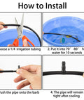 Step-by-step guide to installing 300 Piece Drip Irrigation Fittings Kit With Barbed Connectors for Garden Pots and Greenhouse