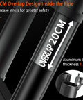 20 Ft Telescoping Ladder Made Of Heavy Duty Aluminum With Detachable Hooks For Safe Indoor And Outdoor Use Space Saving Extension Ladder In Sleek Black Finish Built Like A Boss. 20cm overlap, 1.5cm tube thickness